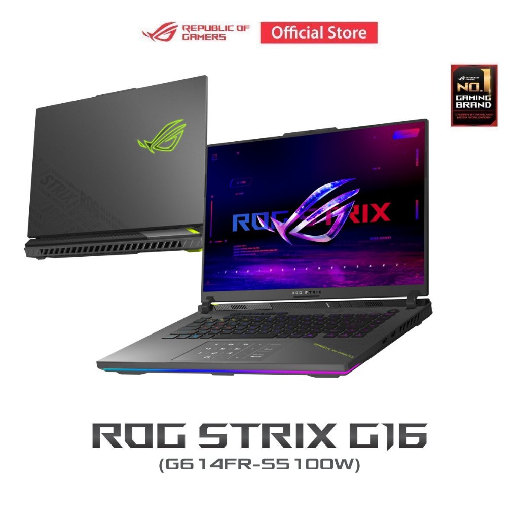 ASUS ROG Strix G16 (G614FR-S5100W) 16" 2.5K, AMD FIRE RANGE HX3D 16C, 32GB, 1TB SSD, GN22-X7 (12GB G