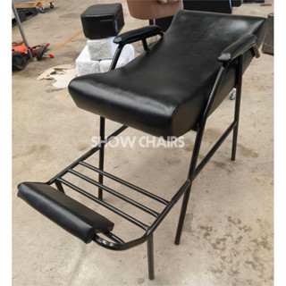 เตียงสระผม เบาะดำเรียบ หนังสีดำเงา