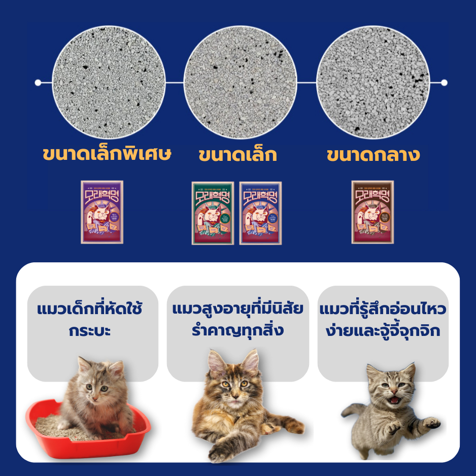 [โปรโมชั่นซื้อยกแพ็ก] Sand Revolution Cat Litter ทรายแมวเเบนโทไนท์เกรดพรีเมี่ยมนำเข้าจากเกาหลี 100%