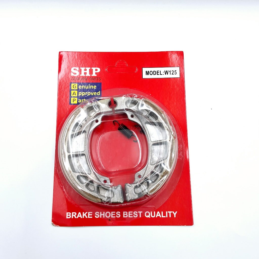 ผ้าเบรกหลัง  ผ้าเบรกดั้ม+สปริง HONDA  WAVE nova dream ทุกรุ่นแพ็คเกจแต่ละล็อตขึ้นอยู่กับการผลิต