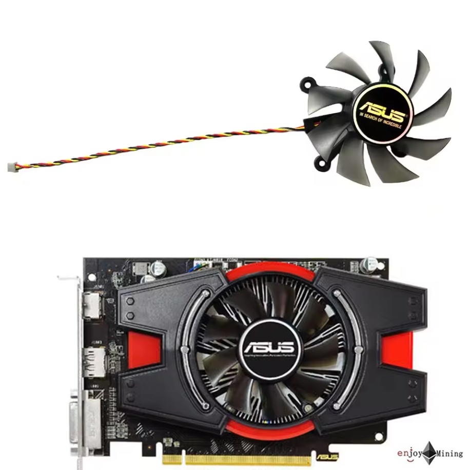 พัดลมการ์ดจอ ASUS GT 720 730 740 620 630 640 HD6570 HD6670 HD6670 HD6750 Graphics Card Fan R128015BU