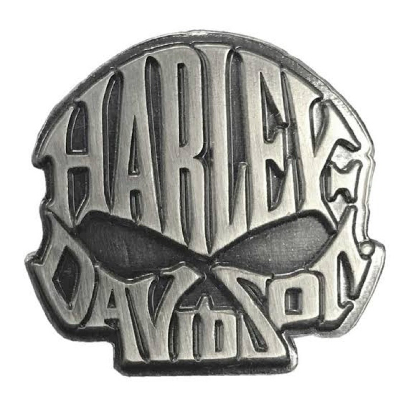 เข็มกลัดแท้ Harley-Davidson 1 HD Skull Text