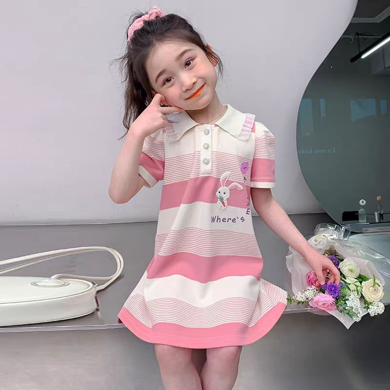 1-9 ปี ชุดกระโปรงเด็ก มินิเดรสเทนนิส เดรสแฟชั่น น่ารักๆ เดรสเด็กผู้หญิง - รูปที่ 3