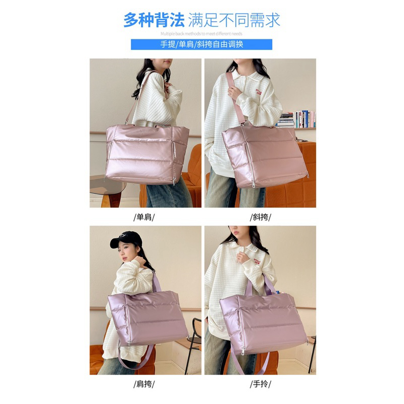 [พร้อมส่ง] 🧳กระเป๋าฟิตเนส กระเป๋าอเนกประสงค์สไตล์มินิมอล รุ่น Puffy Bag จุของได้เยอะ วัสดุทนทาน กันน้ำ มีช่องใส่ของเปียก