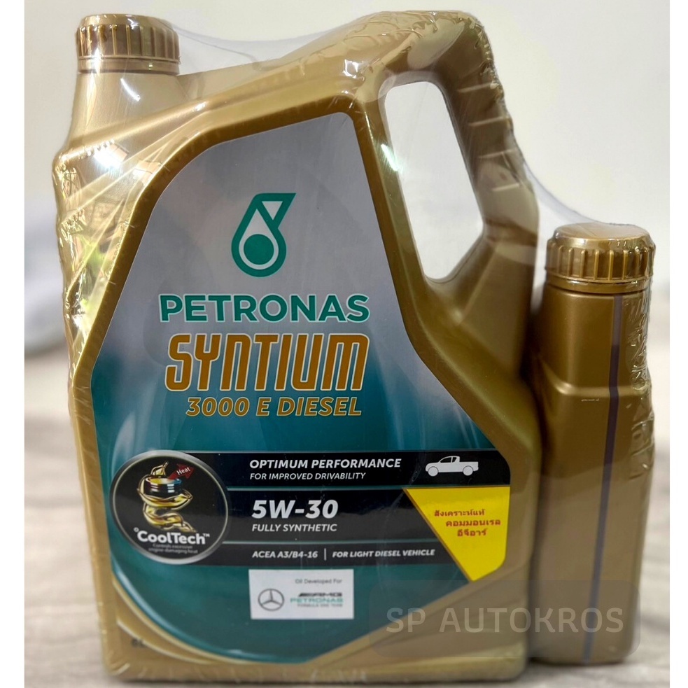 น้ำมันเครื่องสังเคราะห์ 100% Petronas Syntium 3000 Diesel 5W-30 ขนาด 6+1 ลิตร