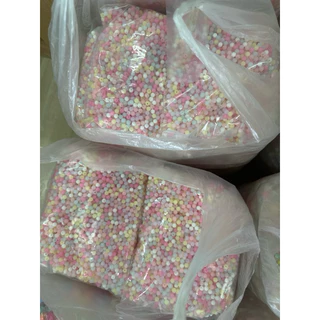 ลูกปัดอะคริลิคกลมมีรูร้อยถุง500กรัมสินค้าdiy