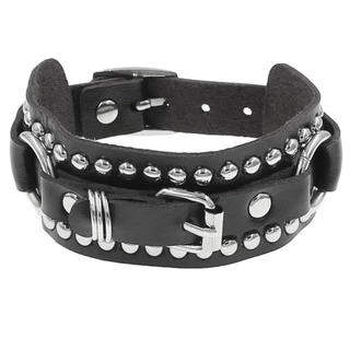 สร้อยข้อมือ กำไล ข้อมือ หนัง Punk Style Trend Rivet Leather Bracelet Personality Fashion Rock Couple Bracelet Jewelry