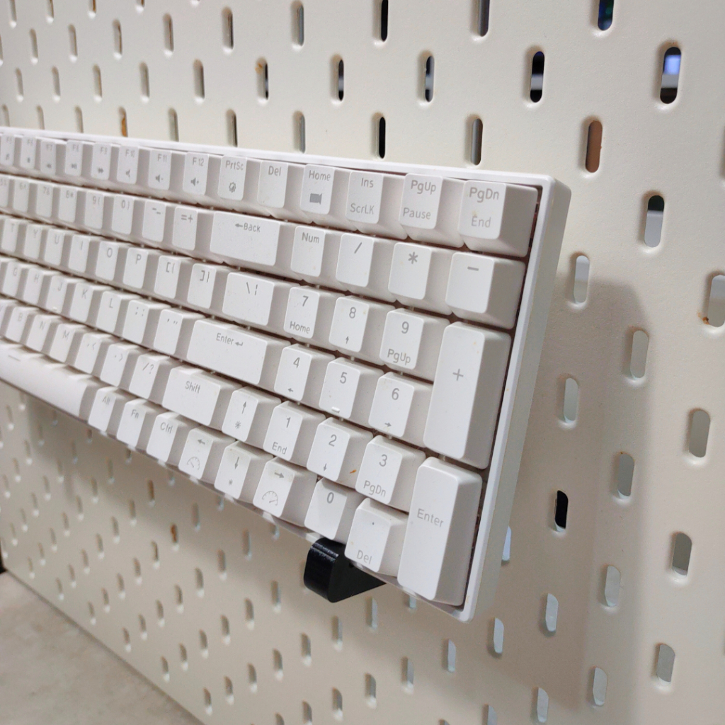 [3D Print] Ikea Skadis Keyboard Mount ขาตั้งคีย์บอร์ด Skadis ที่แขวนคีย์บอร์ดสำหรับสกัวดิส (1 คู่)