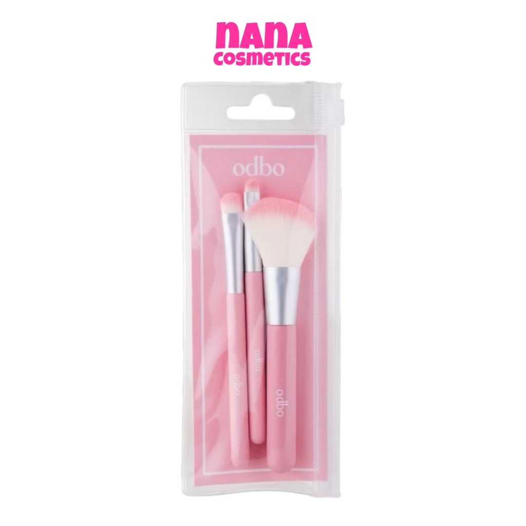 OD8064 โอดีบีโอ ทรี พีซเซส ทราเวล คิท บลัช เซต ชุดแปรงแต่งหน้า ODBO 3 PCS TRAVEL KIT BRUSH SET