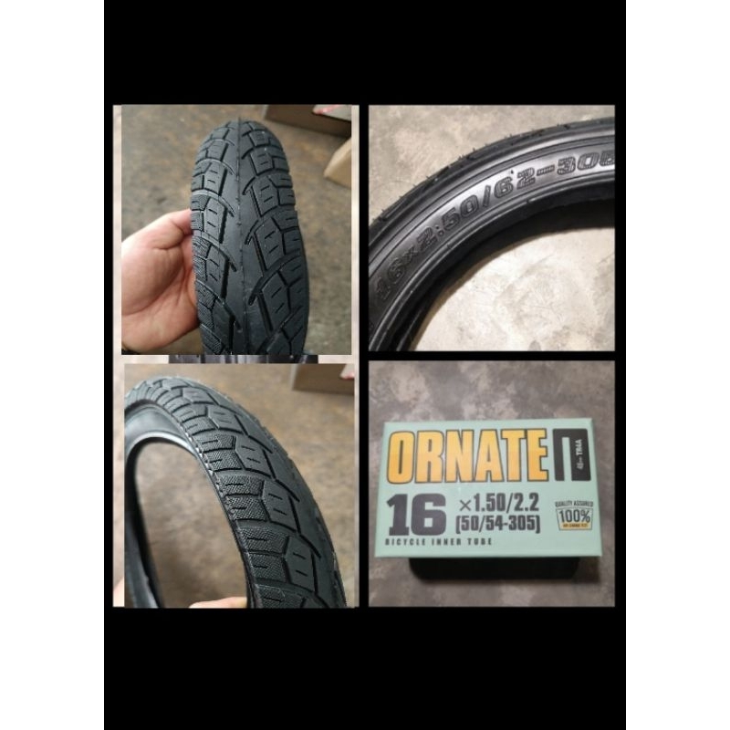 ยางนอก จักรยาน ล้อใหญ่ ขนาด16นิ้ว 16x2.50 และ ยางใน ยางจักรยาน ยางใหญ่ ล้อโต