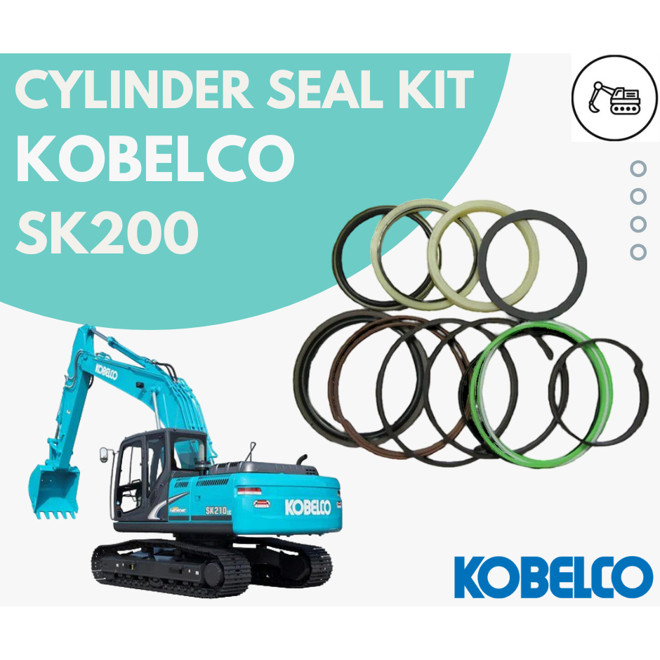 ซีลกระบอกไฮดรอลิค KOBELCO SK200-1 SK200-2 SK200-3 SK200-5 SK200-6 SK200-7  SK200-8 ซีลลูกสูบ ซีลแกน 