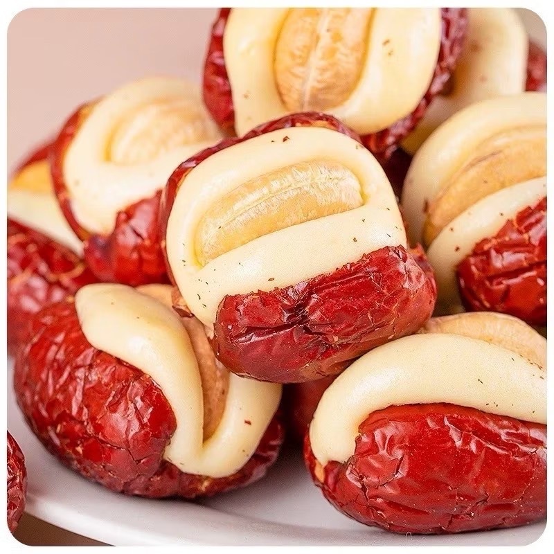 พุทราอบแห้ง พุทรานมชีส ไส้อัลมอนด์ หอม มัน อร่อยเคี้ยวเพลิน อร่อยทานง่าย