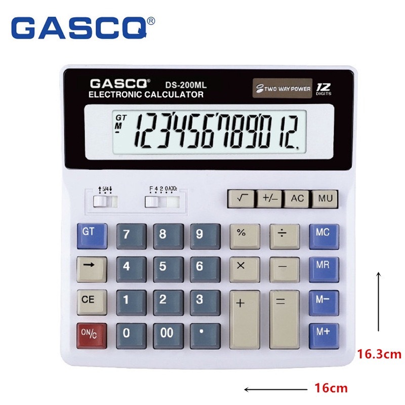 ของแท้ 100%  GASCQรุ่น DS-200ml เครื่องคิดเลข 12 DIGITS