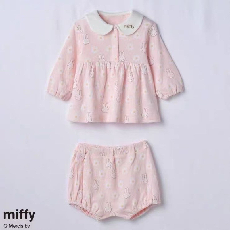 amilybabyshop : 🌈ชุดเซต มินิเดรส+กางเกง🧸Miffy🧸ผ้าไม่หนาค่ะ ผ้านุ่ม สีชมพูอ่อนกับสีน้ำเงิน❤️ สินค้าพร