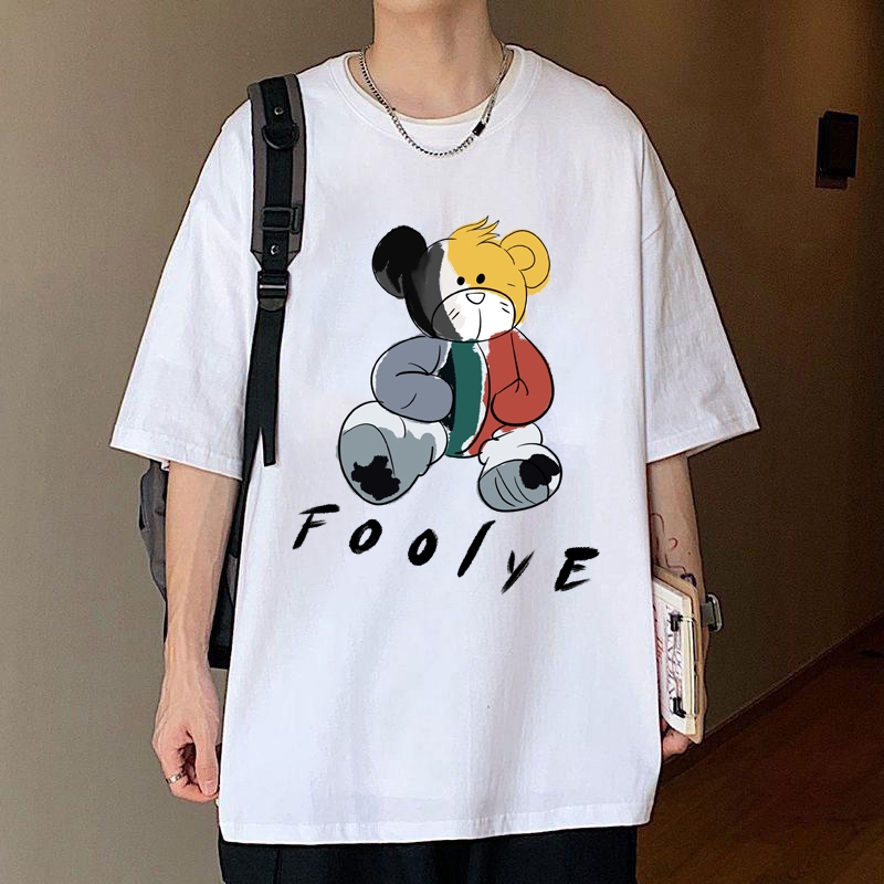 เสื้อทีเชิ๊ต เสื้อยืดคอกลมแฟชั่น เสื้อแขนสั้น ลายพิมพ์น่ารักๆตามภาพ ใส่ได้ทั้งผู้หญิงและชาย T88009