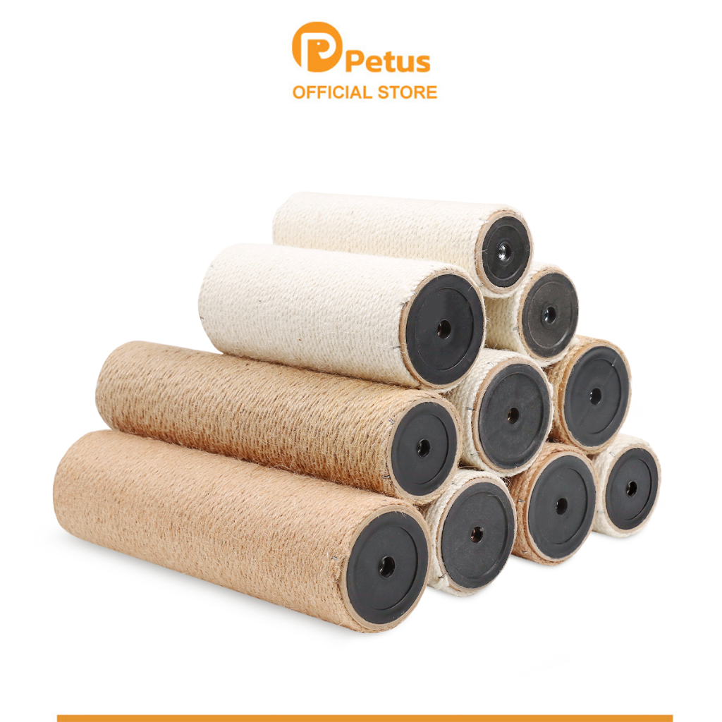 Petus เสาลับเล็บแมว ของเล่นแมว แบบอะไหล่ ไม่แถมน็อต กว้าง 5.7 ซม. 7 ซม. เชือกหนา 3 มม. ใช้น๊อต M8