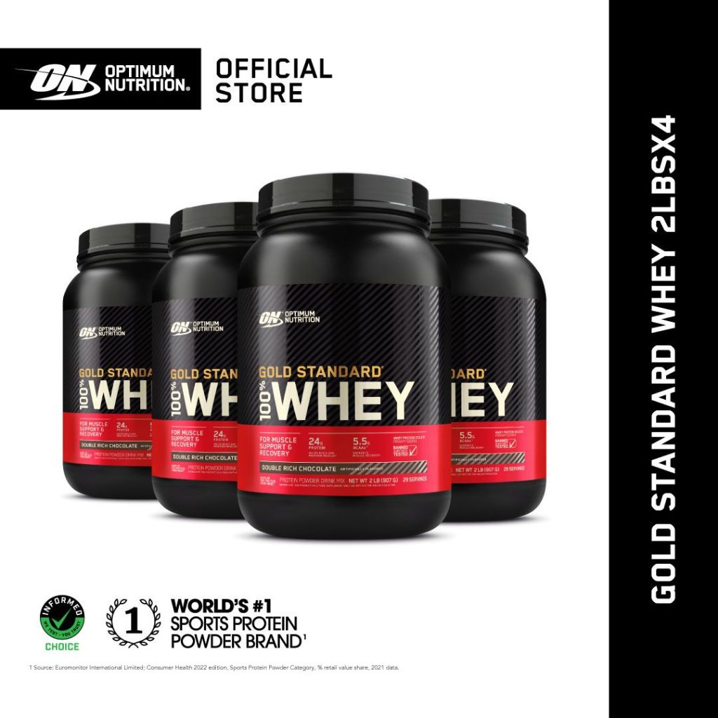 [Bundle 4 กระปุก] Optimum Nutrition Gold Standard Whey Protein 2 Lbs.