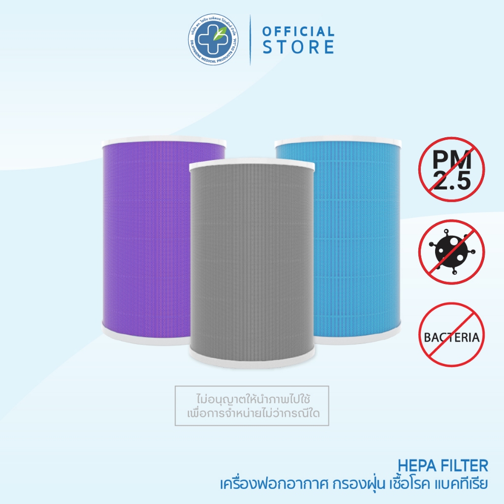 [Official] Dr. Hygiene HEPA12 Filter - ไส้กรองเครื่องฟอกอากาศดร.ไฮจีน (เส้นผ่านศูนย์กลาง 20 cm.)