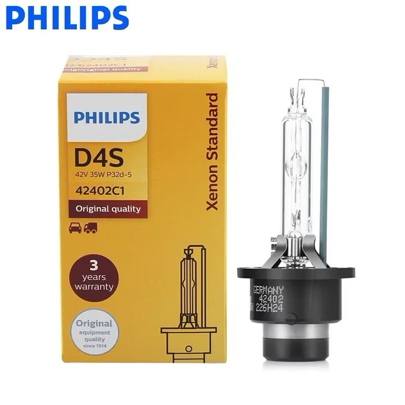 หลอดไหน้าซีนอนToyota Camry Philips D4S 4200K 42402 (Yellow Box) ใส่รุ่นอื่นๆได้ที่เป็นขั้วD4S