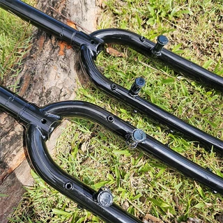 Bike Packing Steel Fork ตะเกียบจักรยาน มีรูยึดอุปกรณ์เยอะ สำหรับล้อ 26" และ 700c ใช้ได้ทั้งดิสและวีเบรค