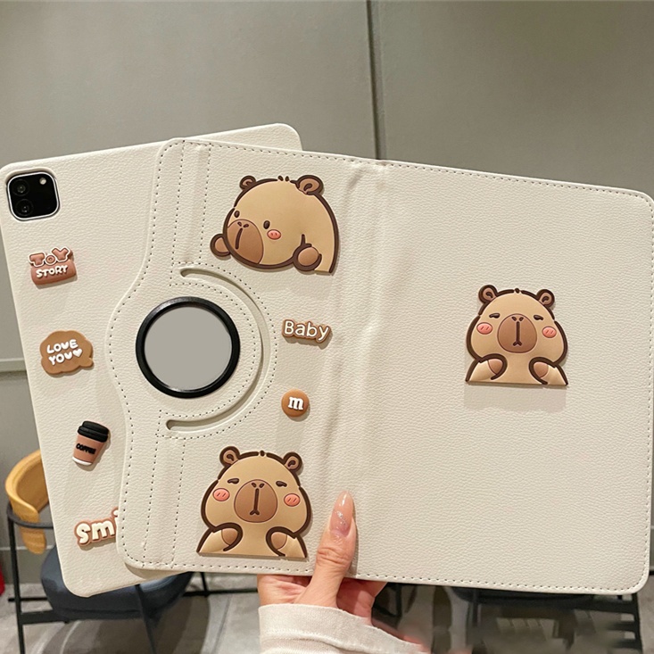 🚀จัดส่งจากกรุงเทพฯ🚀เคสipad Capibara Gen9 Pro11 2024 Air7/6 13 Gen8 Air5น่ารัก เคสไอแพด Gen11 Mini7