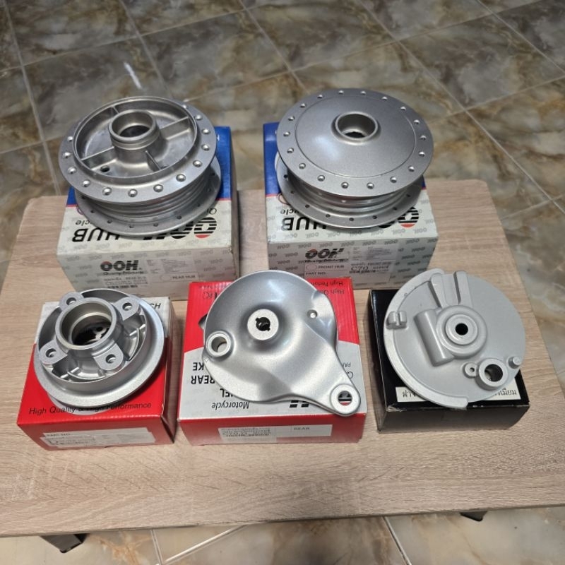 ชุดคิตแยก[5ชิ้น]ดุมหน้า-หลัง-สเตอร์-ฝาครอบเบรค/HONDA/C70/C50/C700/C900/C90/C65/แบรนOOHเกรดดีที่สุด
