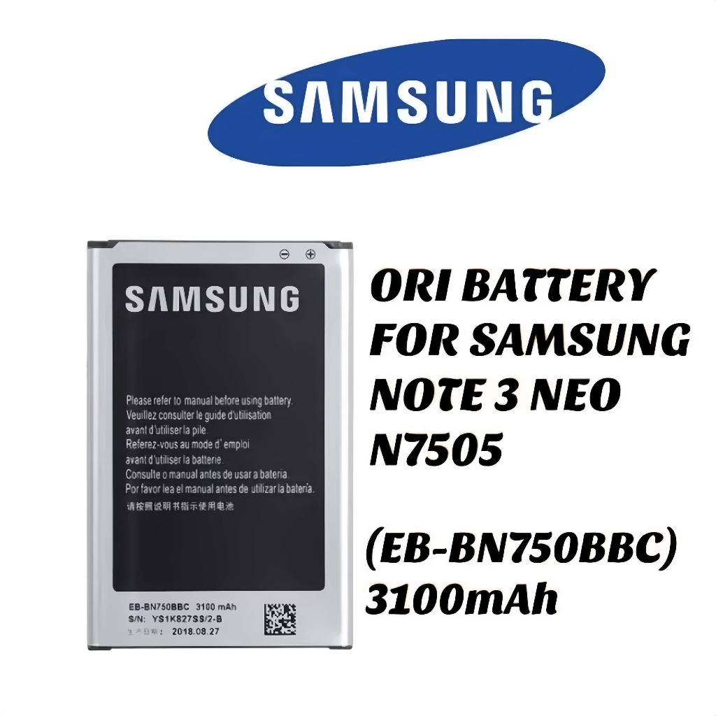 แบตเตอรี่ Note3 Neo Samsung Galaxy Note 3 neo Duos /N7502 งานเหมือนแท้