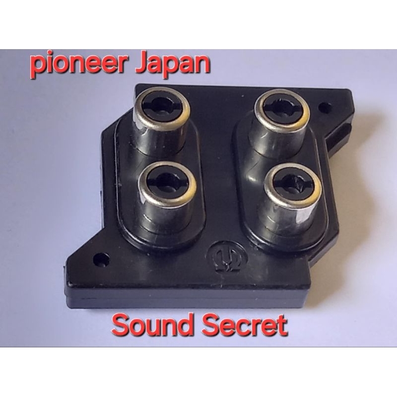 แจ็ค RCA ติดแท่น 4 ช่อง Pioneer Japan อะไหล่เครื่องเสียงวินเทจ