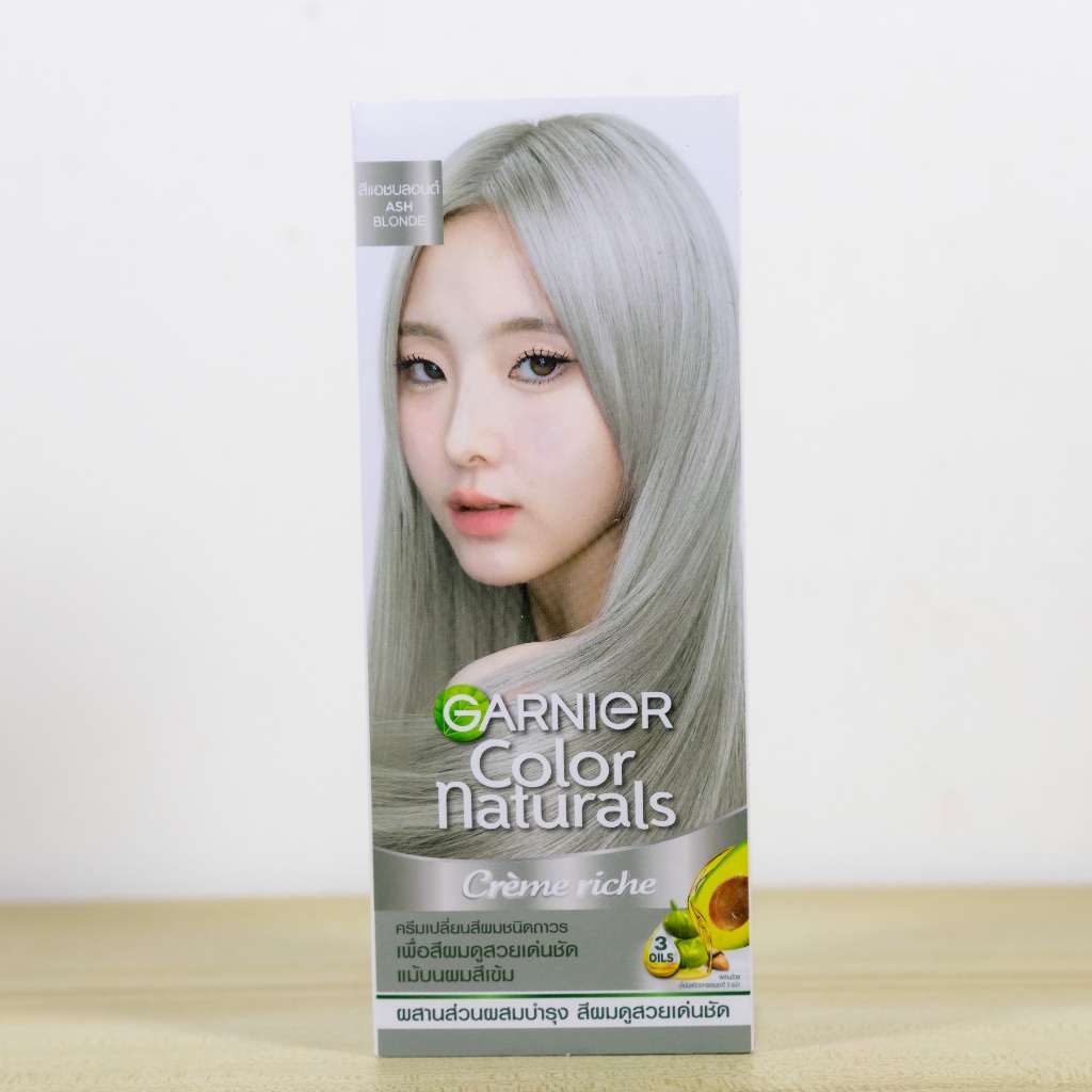 Garnier Color Naturals สี Ash Blonde ขนาดกล่อง GARNIER COLOR NATURALS KIT | การ์นิเย่,สีผม,ยาย้อมผม,