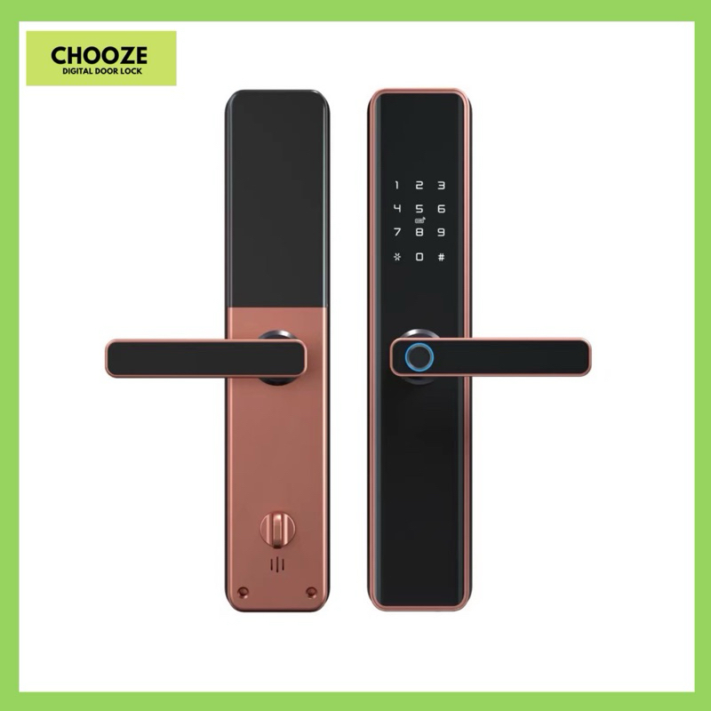 Chooze digital door lock รุ่น Spacial M มือถือ(บลูทูธ) สแกนนิ้ว รหัส การ์ด กุญแจ รหัสชั่วคราว ฟรีติดตั้ง