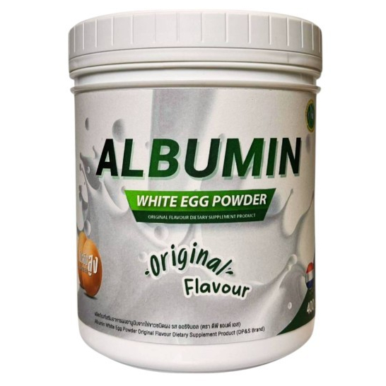 Albumin White Egg Powder Original 400g รสธรรมชาติ ผงไข่ขาวอุดมไปด้วยโปรตีน