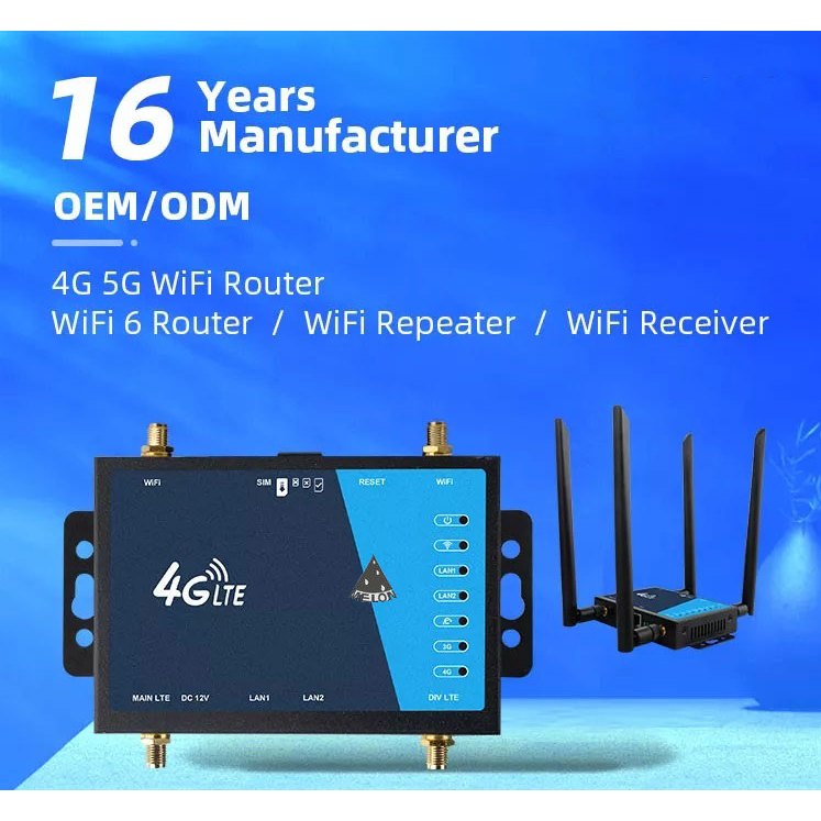 4G WIFI Router 300Mbps 4X Detachable Antenna Industrial Grade