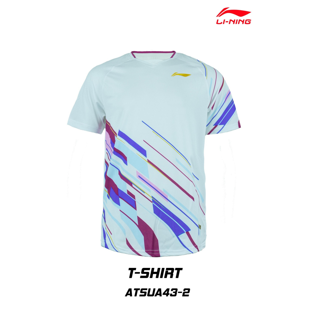 LI-NING ATSUA43-2 (WHITE) เสื้อแบดมินตัน BADMINTON T-SHIRT