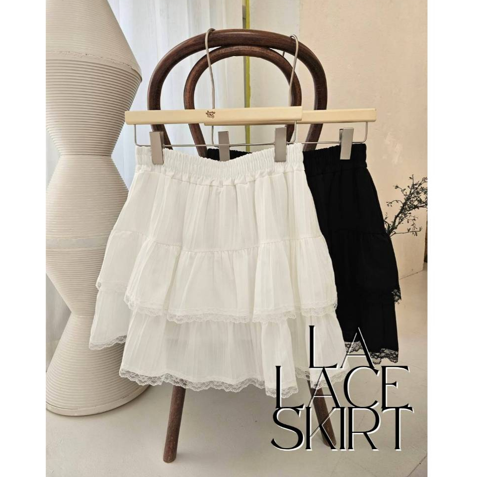 (พร้อมส่งครบสี) Lalace Blouse กระโปรงเลเยอร์ลูกไม้ "สาวอวบ"