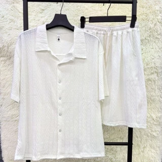 พร้อมส่ง⚡️ชุดเสื้อทีเชิร์ต (เสื้อคอปก + กางเกงขาสั้น) T 2501