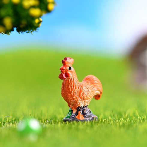 โมเดลไก่ ไก่ตกแต่งสวนและภูมิทัศน์ขนาดเล็ก