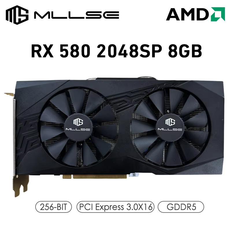 MLLSE AMD Radeon RX 580//8GB GDDR5//PCIe 3.0x16