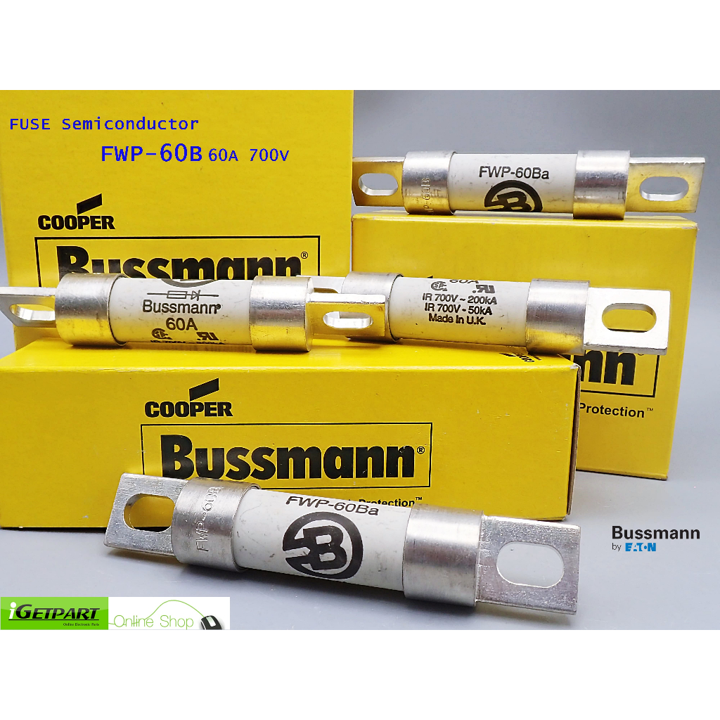Bussmann ฟิวส์ Semiconductor FWP - 60B Industrial HRC Fuse 60A 700V