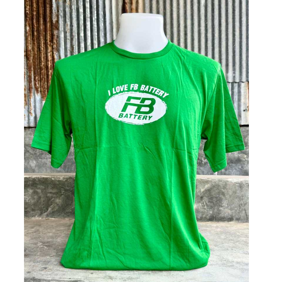 เสื้อแถม แบตเตอรรี่ดัง FB BATTERY สีเขียว