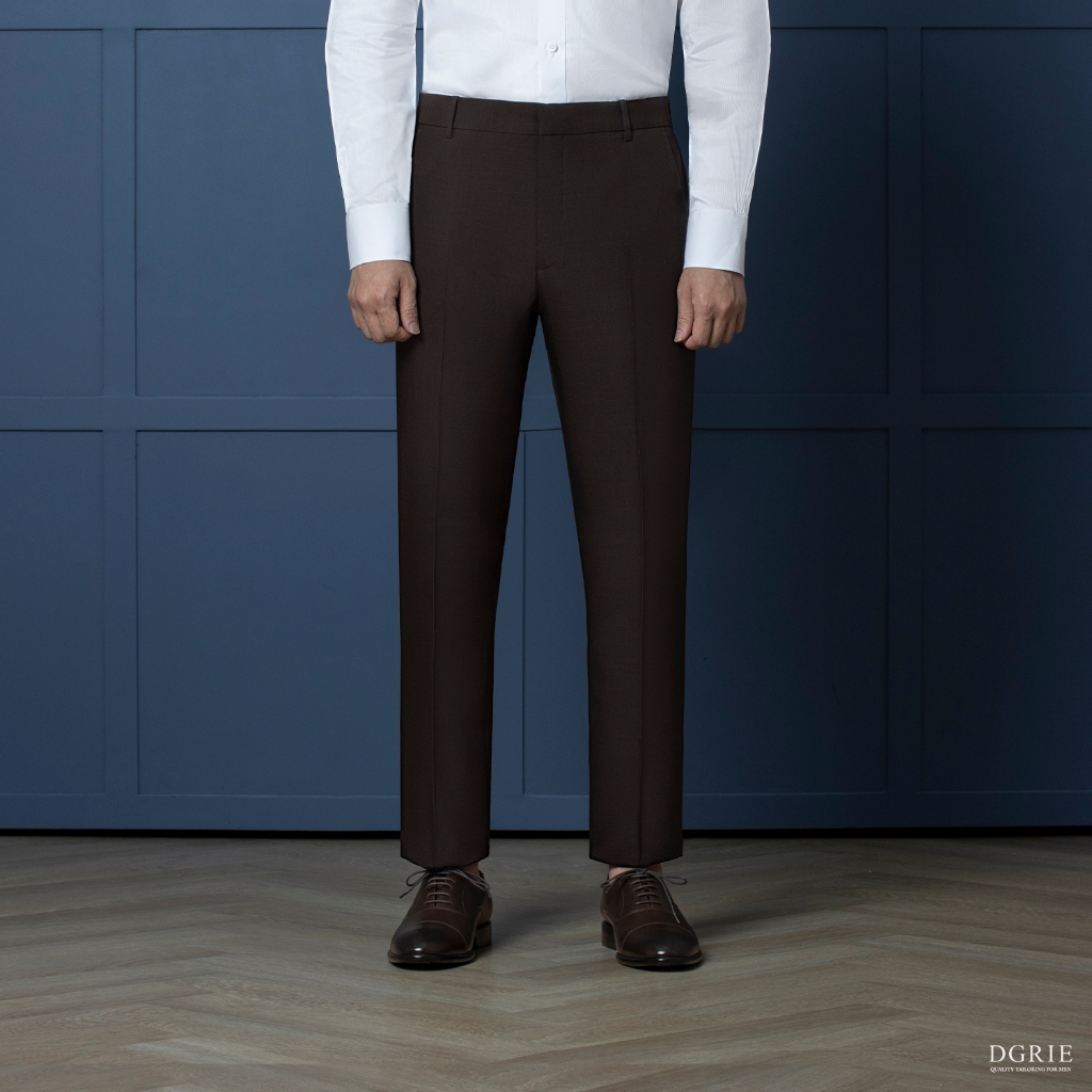 DGRIE PLAY – Play Dark Brown T/R 2button Pants - กางเกงสีน้ำตาลเข้ม