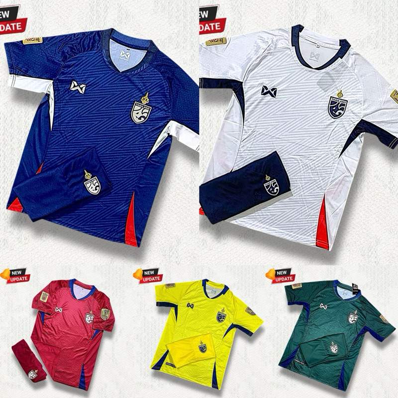 ชุดกีฬาผู้ชาย สโมสรไทย ฤดูกาลใหม่ล่าสุด 2024/2025 มีไซด์ M ถึง 3XL มีเสื้อพร้อมกางเกง