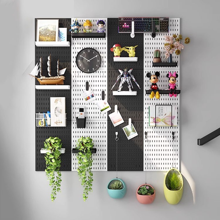 GooBoo DIY pegboard กระดานเจาะรู ติด ห้อย แขวน ตกแต่งห้อง เพิ่มฟังก์ชันเก็บของ ไม่ต้องเจาะผนัง