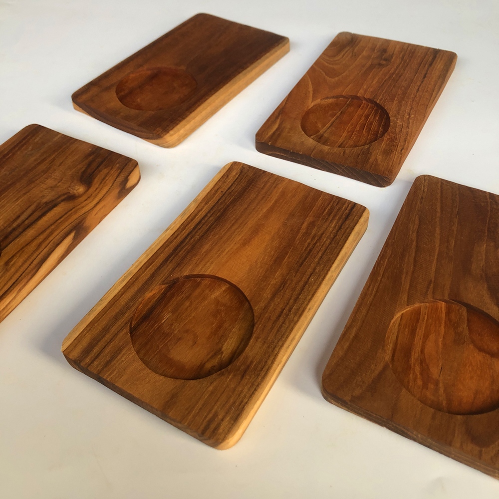 ถาดไม้รองแก้วHandmade