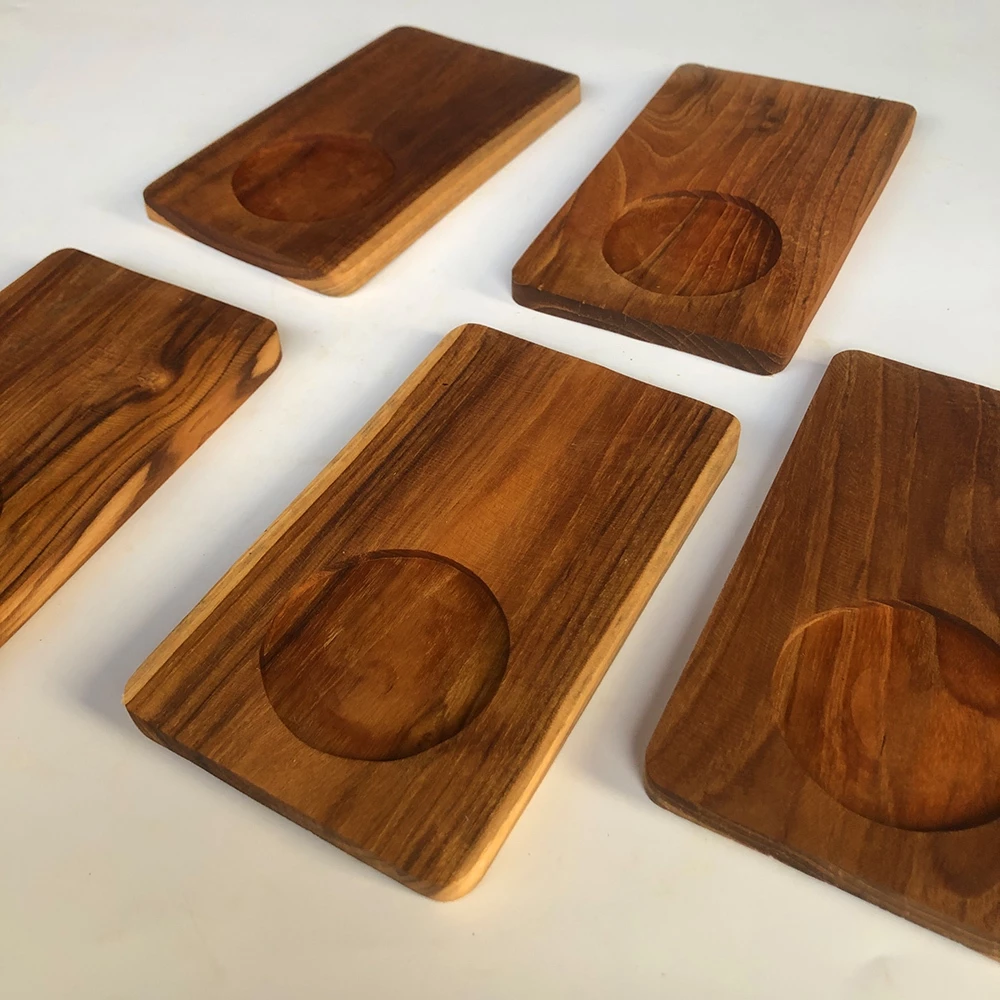 ถาดไม้รองแก้วHandmade