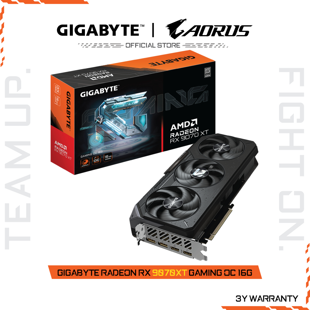 GIGABYTE Radeon RX 9070 XT GAMING OC 16G (VGA Card) GV-R9070XTGAM OC-16GD-1.0