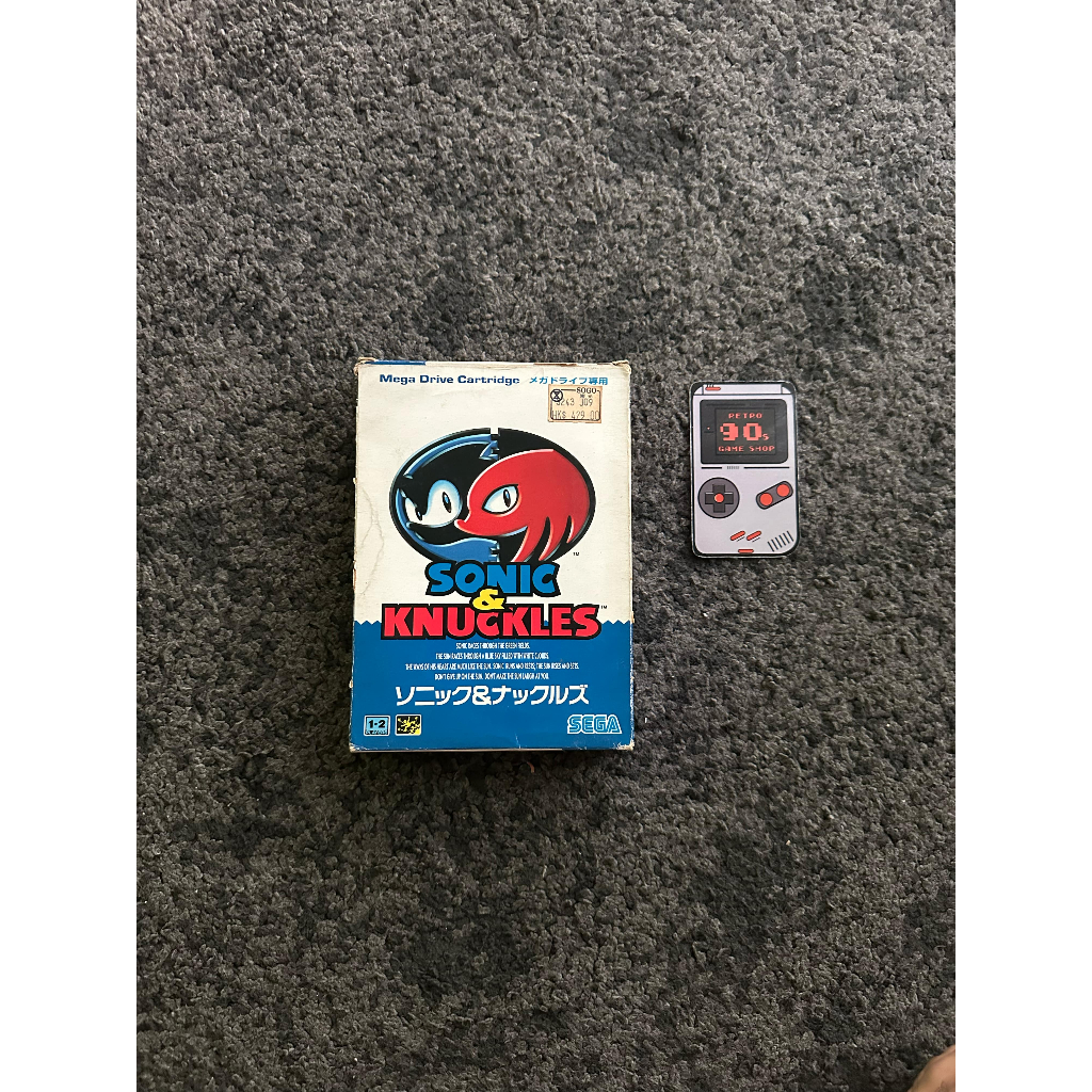 Sega Cartridge Megadrive Sonic & Knuckles Boxed / Japan