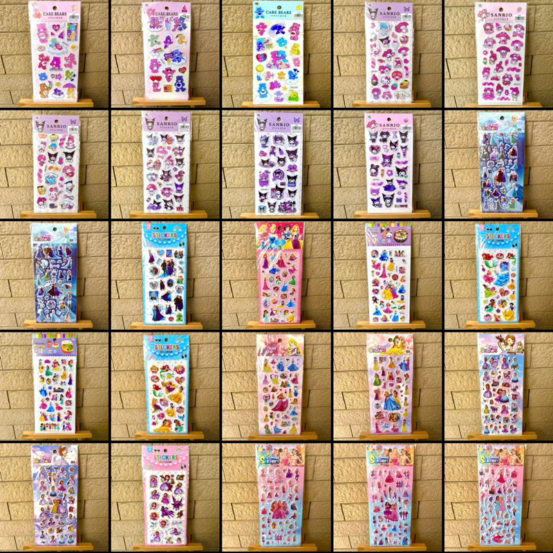 สติกเกอร์นูน ลายกาตูนมีให้เลือก100+ลาย ใบละ9฿🔥sticker นูน สติ๊กเกอร์ ลาบูบู้ labubu แคร์แบร์ carebear เจ้าหญิง คิตตี้