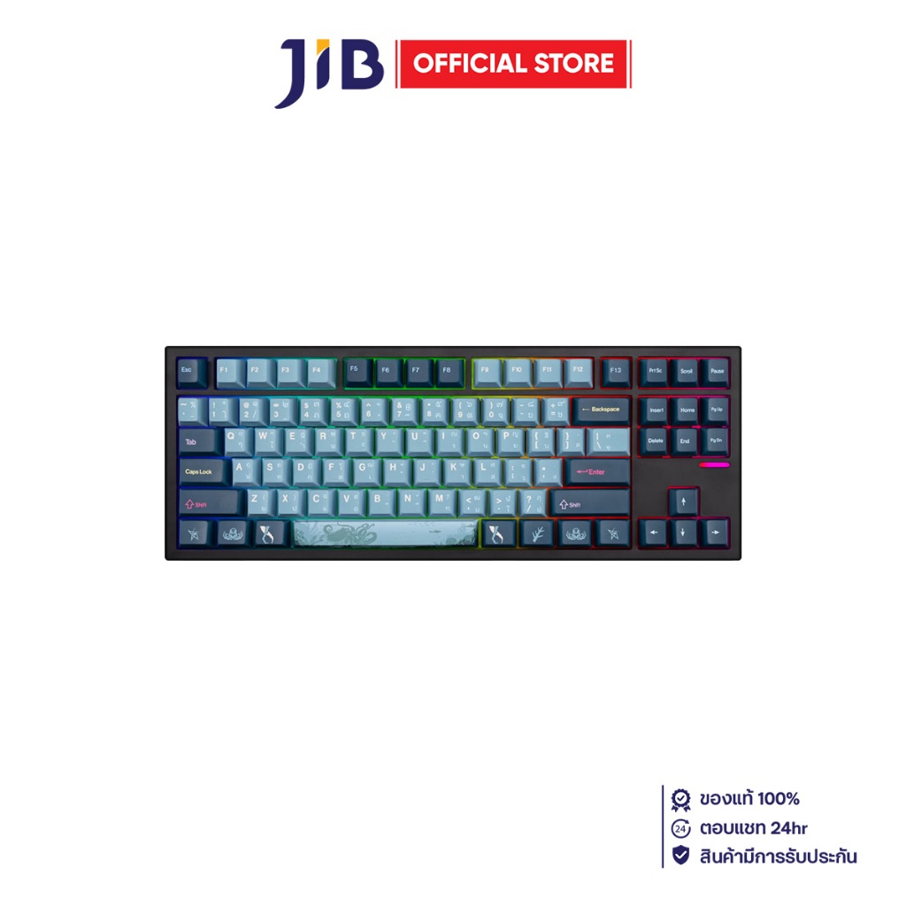 WIRELESS KEYBOARD (คีย์บอร์ดไร้สาย) SARU DEEP SEA KX88 SARU RGB EN/TH - BLACK