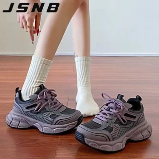 รองเท้าผ้าใบสปอร์ตสำหรับนักเรียนหญิง ระบายอากาศดี พื้นหนา สไตล์เกาหลี H-5110