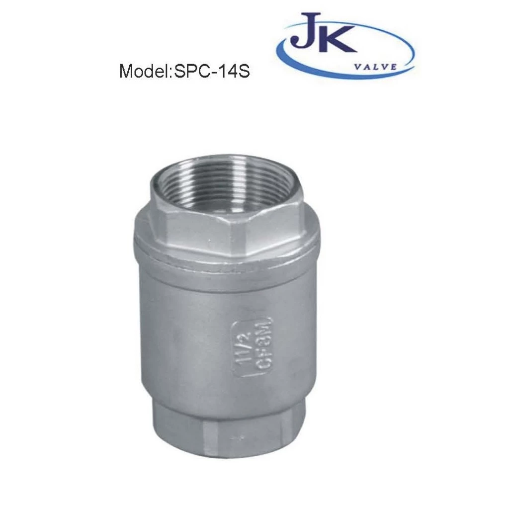 JK สปริงเช็ควาล์วสแตนเลส Spring Check Valve Stainless รุ่น SPC-14S เช็ควาล์วสแตนเลส ขนาด 1/2″ ถึง 2″